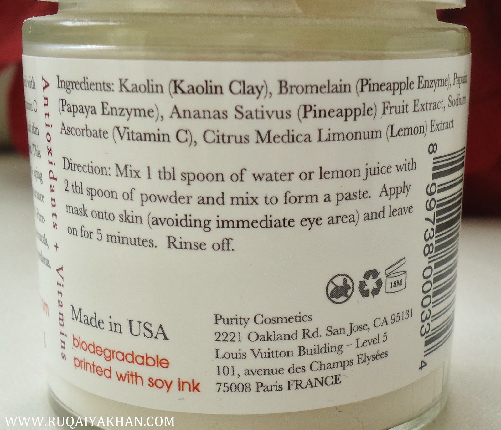 Ruqaiya Khan 100 Pure Pineapple Enzyme Facial Peel Review and Photos