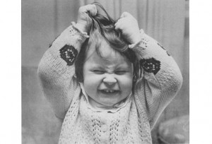 tearing hair out