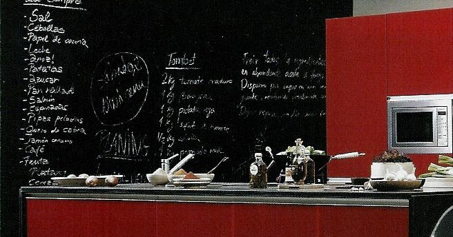 PEQUEÑOS DETALLES: Martes Deco: Una pared de pizarra en la cocina