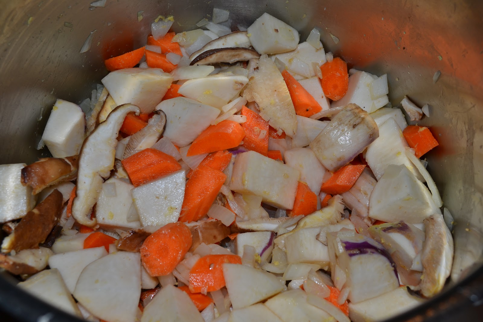 Upbeet Living Gingery Chinese Soup with Turnips and Turnip Greens