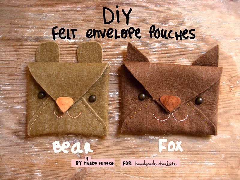 misako mimoko DIY Felt Animal Pouches