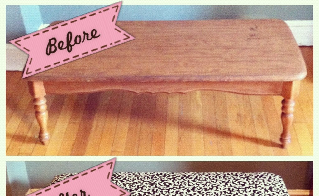 Piper Riley DIY Bench out of an old coffee table