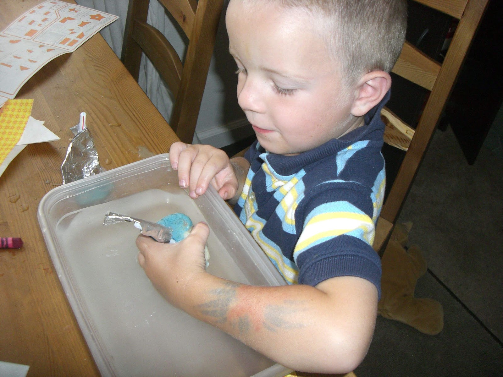 Mixing Playdough Easy Science Boats and Buoyancy