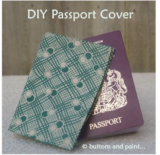 buttons and paint... and a DIY Passport Cover