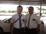 Dropping off Elder Patetefa and missionaries to the airport