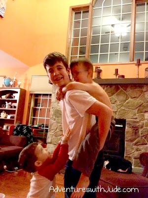 big brother gives piggyback rides