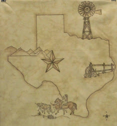 "Old Texas Map'