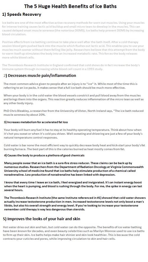 The 5 Huge Health Benefits of Ice Baths Best1