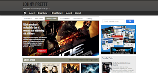 Johny Prett Blogger Template is a Movies Review Blogger template