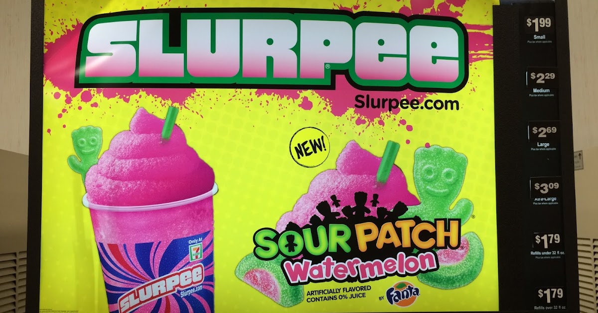 Sour Patch Watermelon Flavored Slurpee From SevenEleven / セブンイレブンのサワー