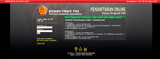 Rekrutmen TNI Tahun 2013