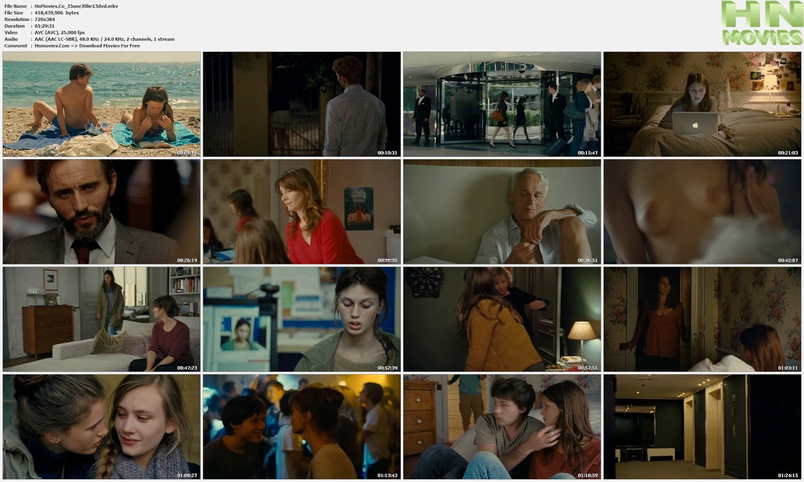 movie screenshot of Jeune & Jolie fdmovie.com