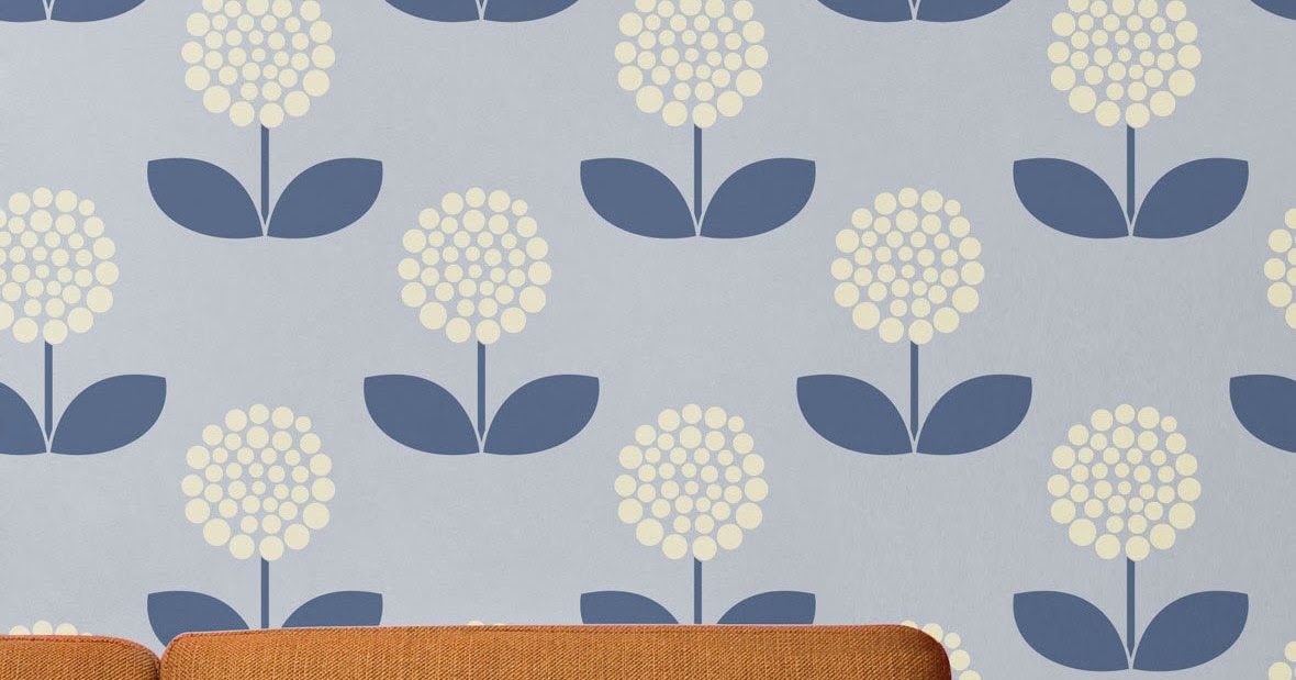 Flower wallpaper for interior living room Living room designs