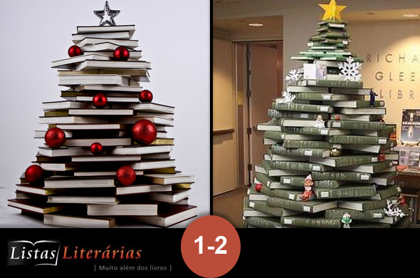 10 Fantásticas árvores de natal feita com livros