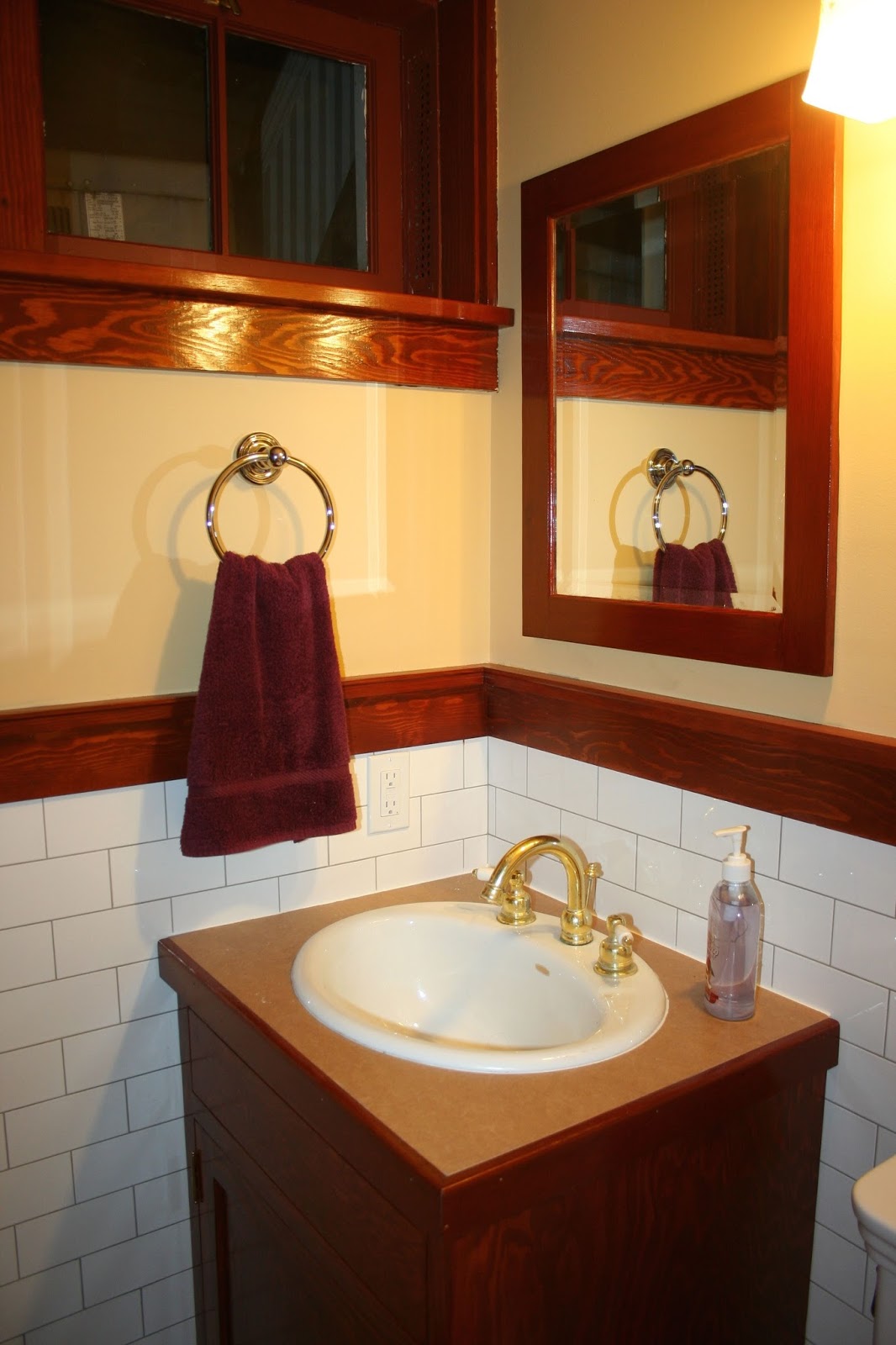 Laurelhurst Craftsman Bungalow Basement Bath Mirror