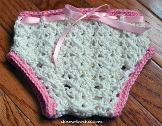 lacy crochet diaper cover