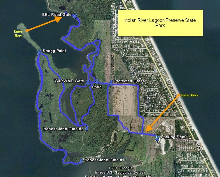 Florida Hikes and Other Outdoor Information Indian River Lagoon Preserve State Park Hiking