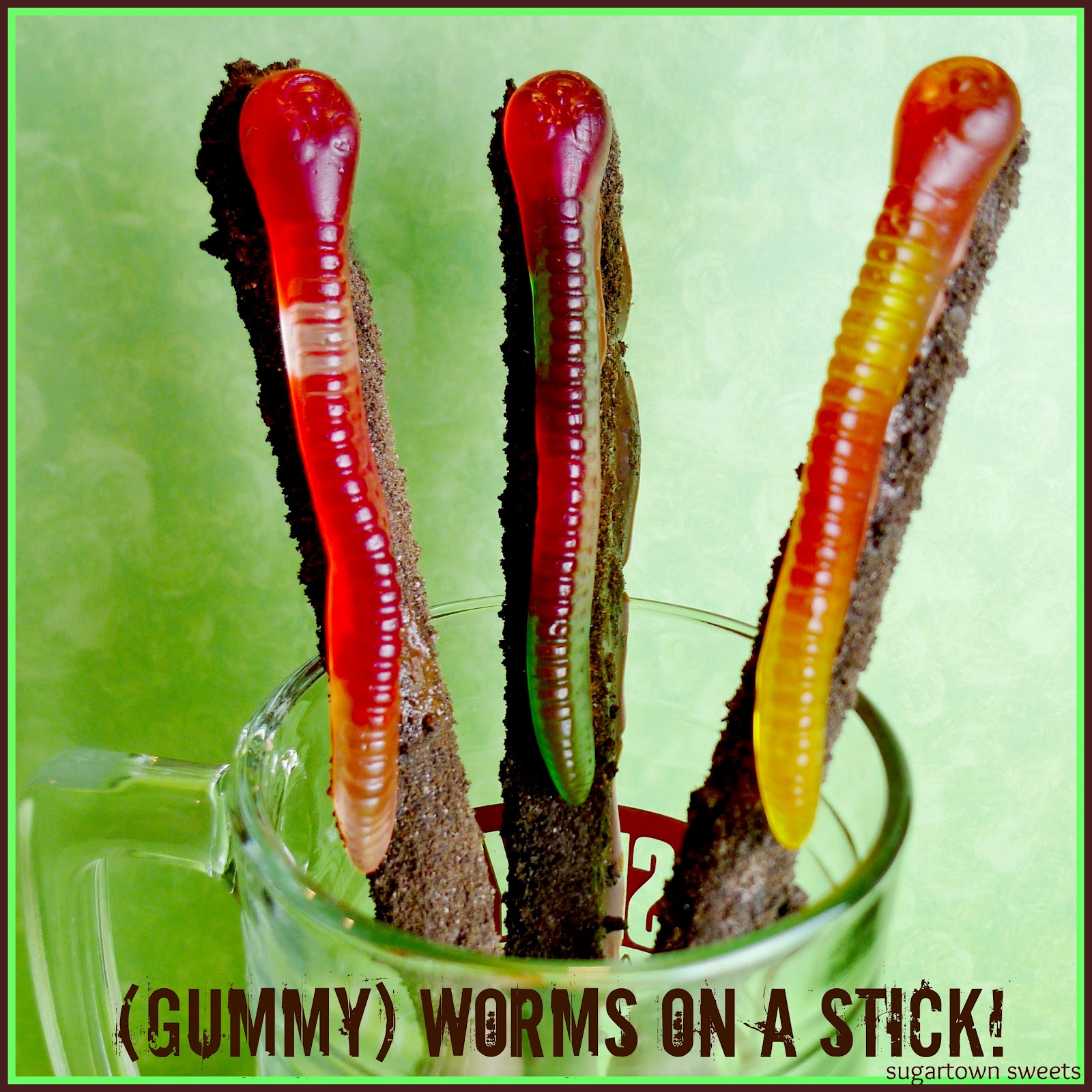 Sugartown Sweets (Gummy) Worms On A Stick!