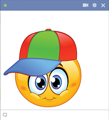Boyish smiley with colorful hat