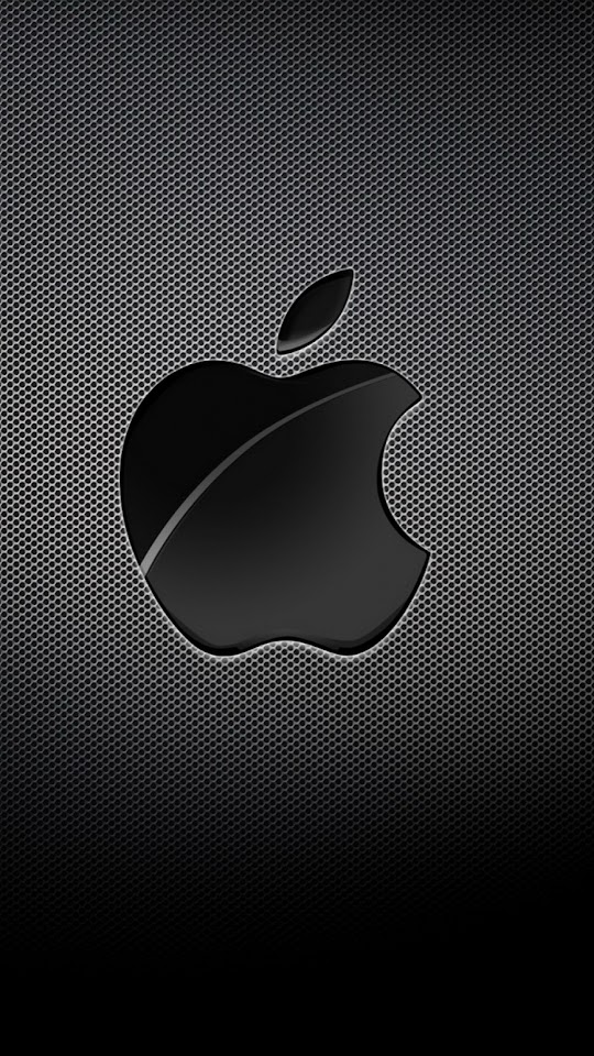 Apple Logo Black Grid Background  Android Best Wallpaper