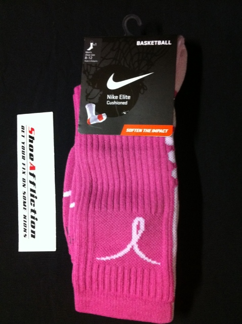breast cancer basketball socks