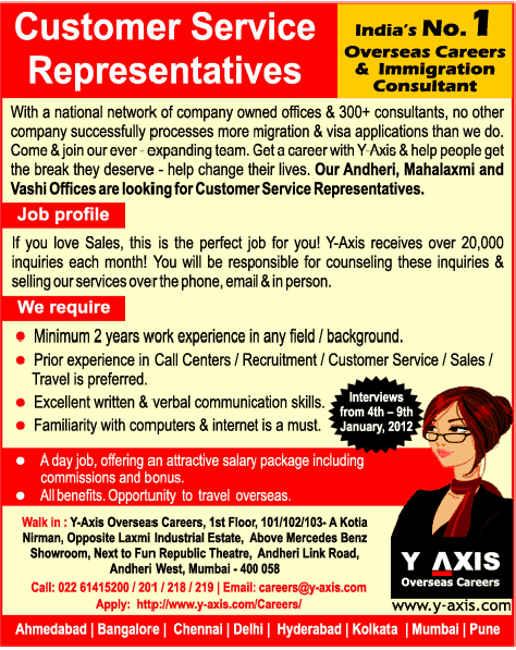 customer service requirements for a job