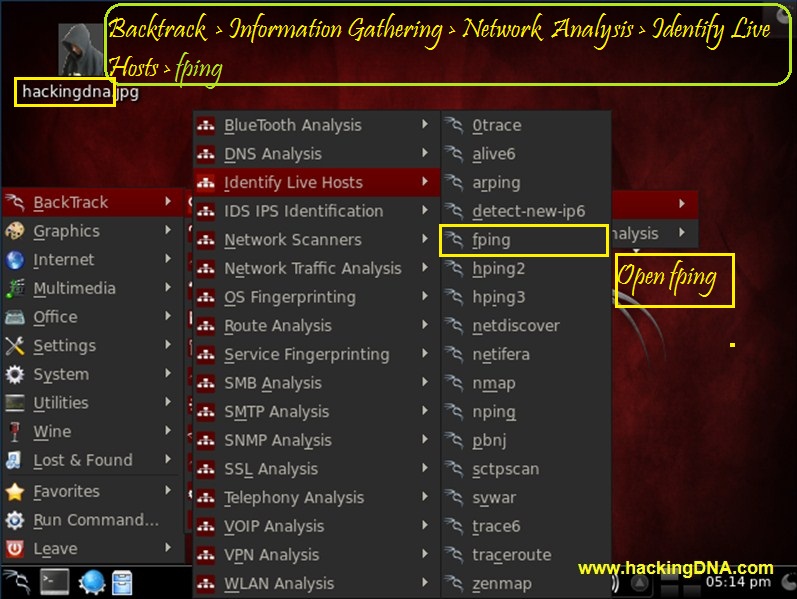 HackingDNA Learn fping on Backtrack 5