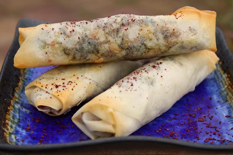 A2K A Seasonal Veg Table Baked Sumac Spinach Spring Rolls