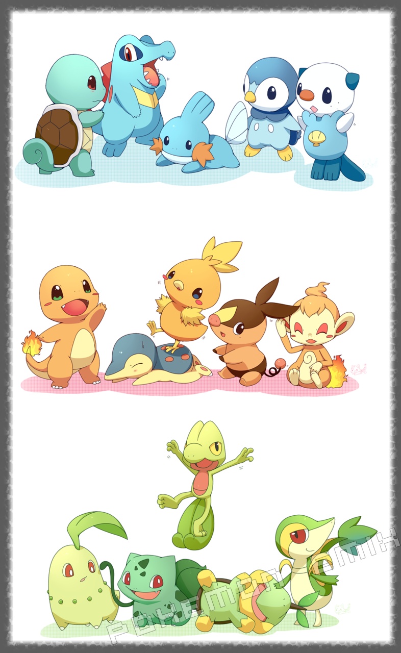 Pokemon iniciales tipo planta