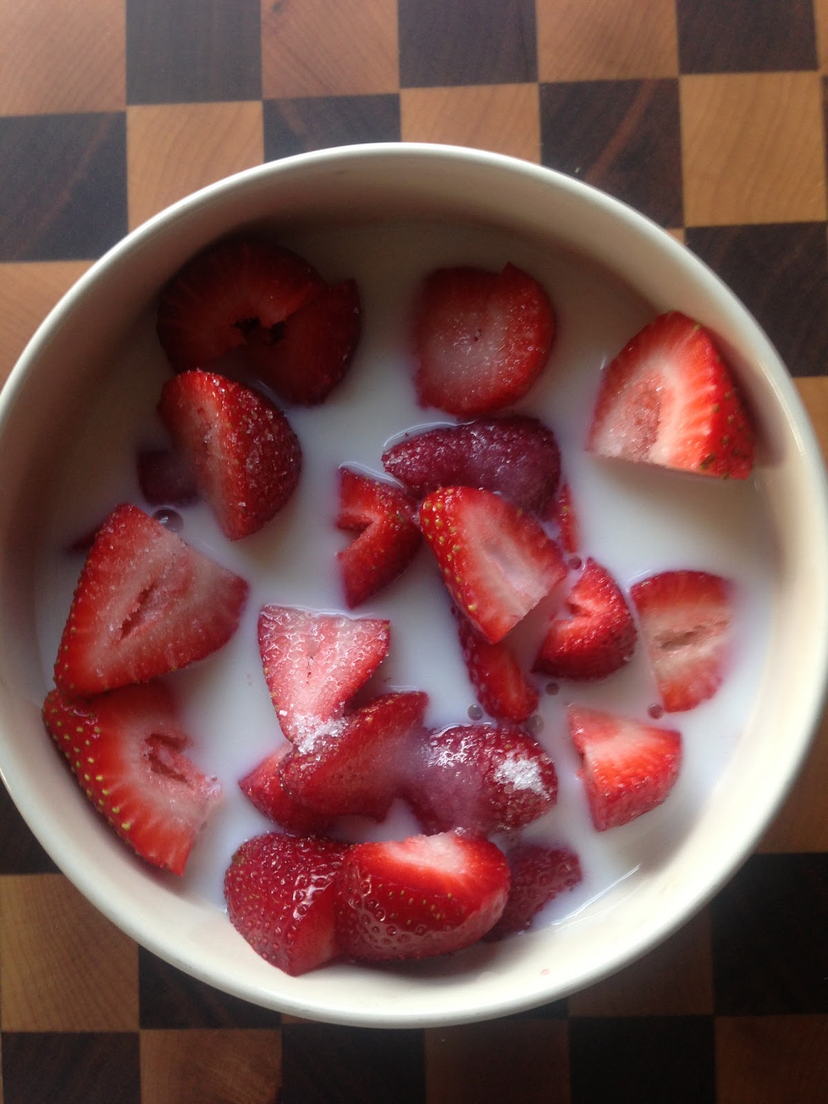 The Crazy Life of J "Recipe" of the Week Strawberries & Milk