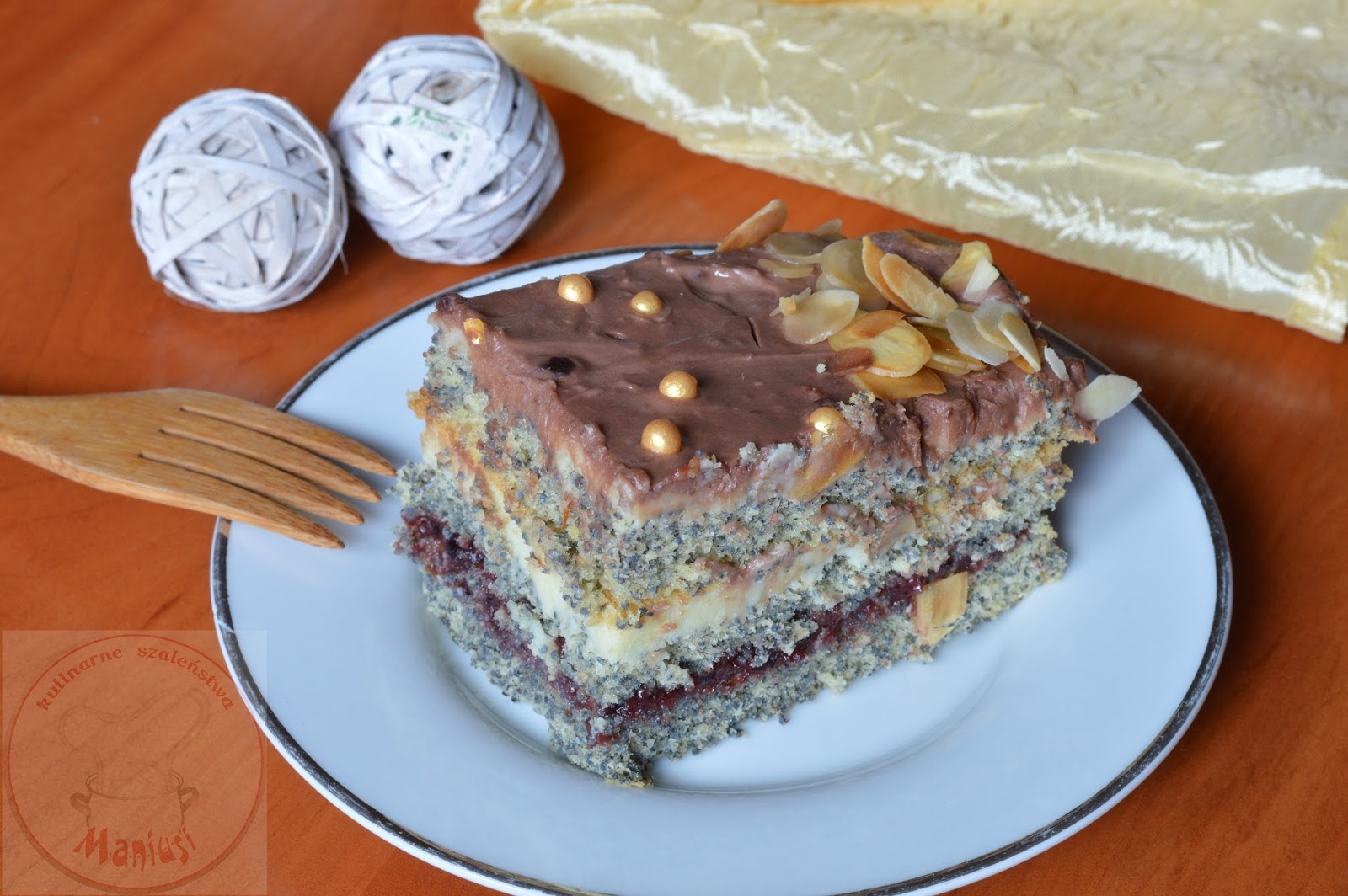 Ciasto z makiem i kremem budyniowym Kulinarna Maniusia blog kulinarny