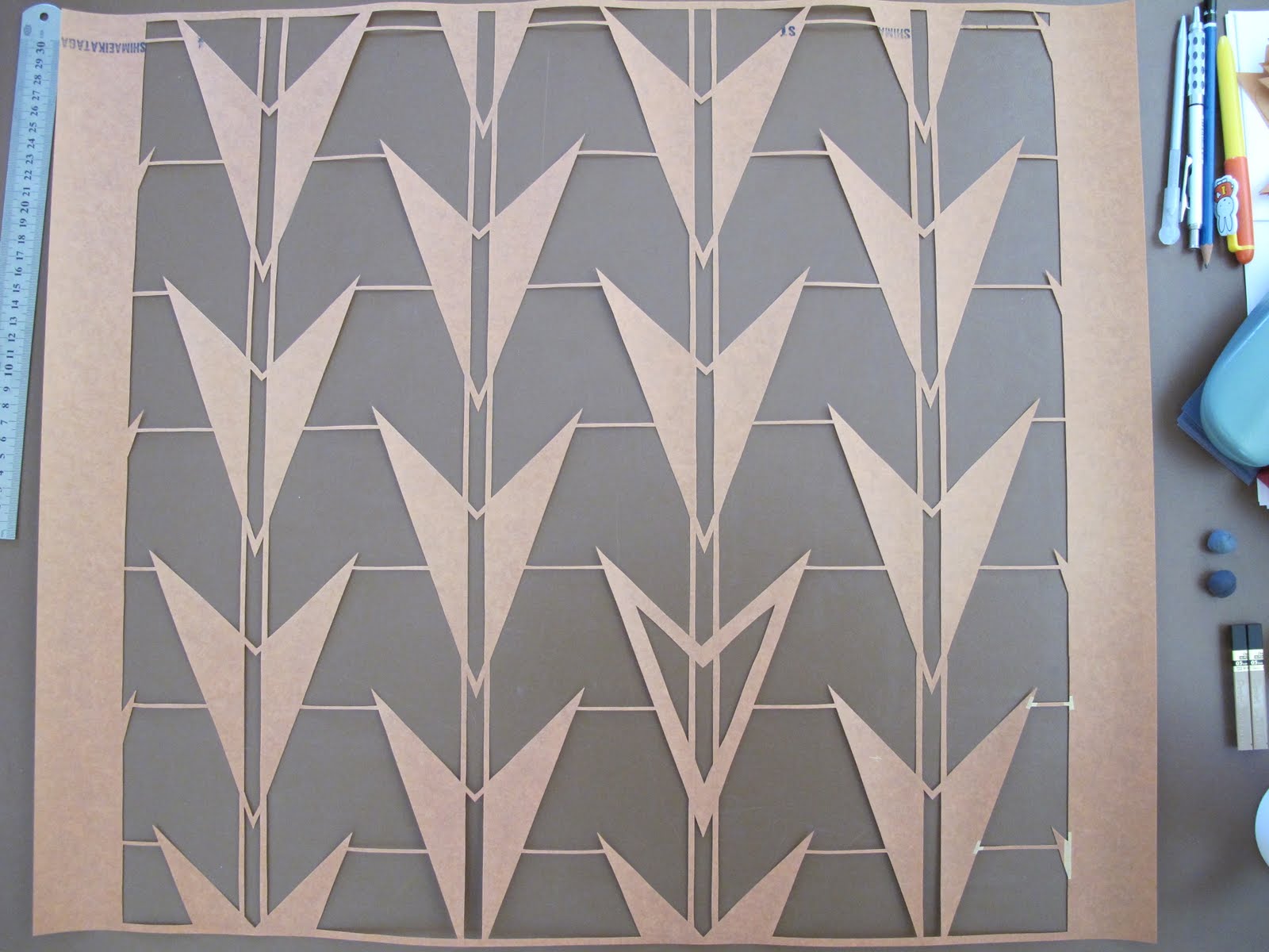 moyou geometric pattern one stencil six