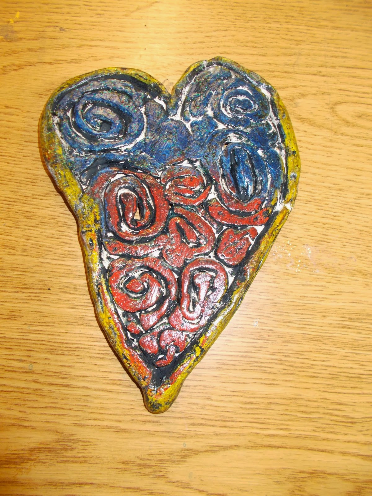 Mrs. Pierce's Polka Dot Spot Clay Coil Hearts