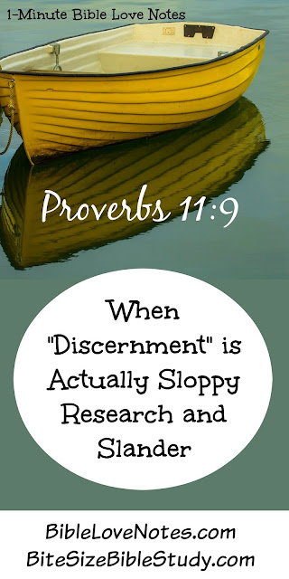 False teachers, discernment, slander