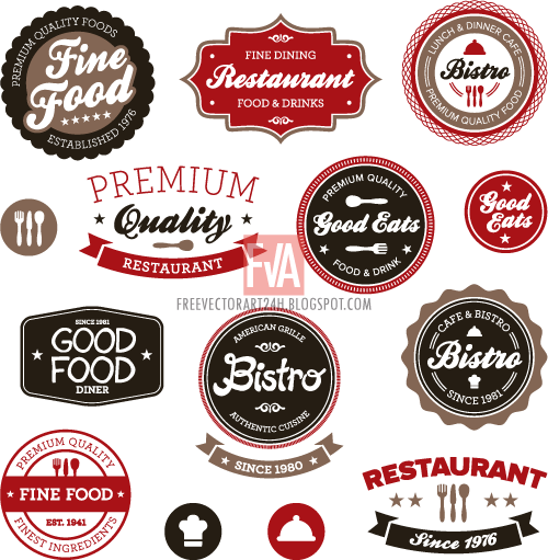Vintage food label vector graphics - Free Vector Art