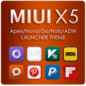 MIUI X5 HD Apex/Nova/ADW Theme v1.8.0 Apk
