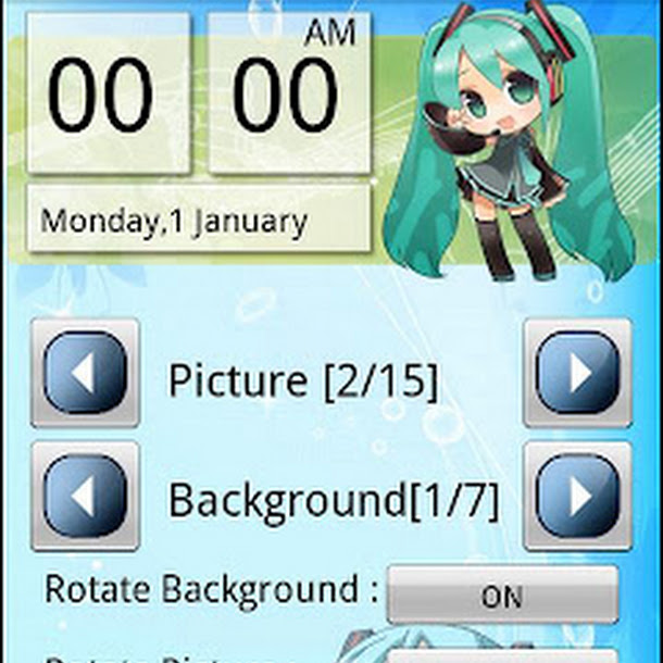 Miku Chibi Clock for Android 