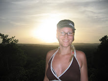 Sunset from the top of a Mayan temple