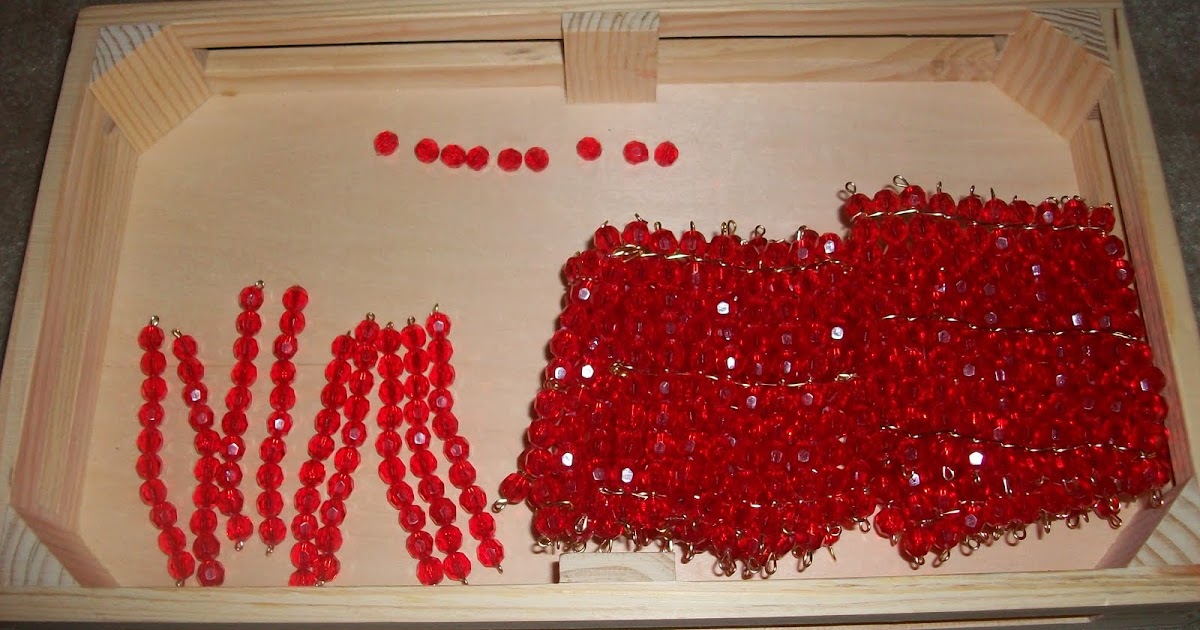 Homemade montessori bead materials