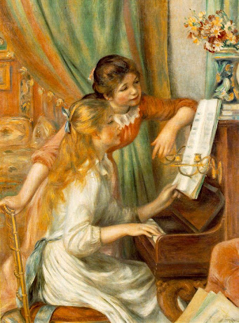 Girls At The Piano (Impressionism) - Renoir