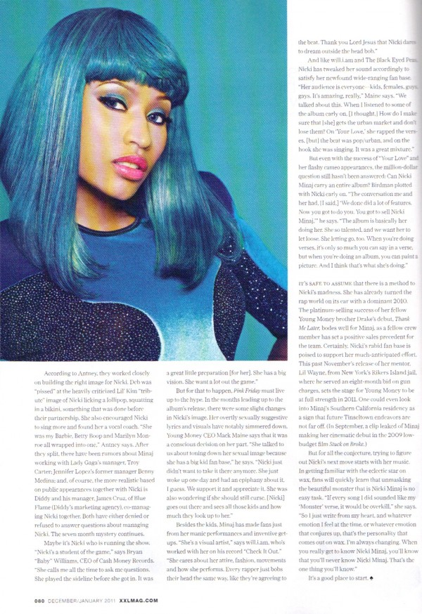 Nicki Minaj In XXL Magazine Jan 2011