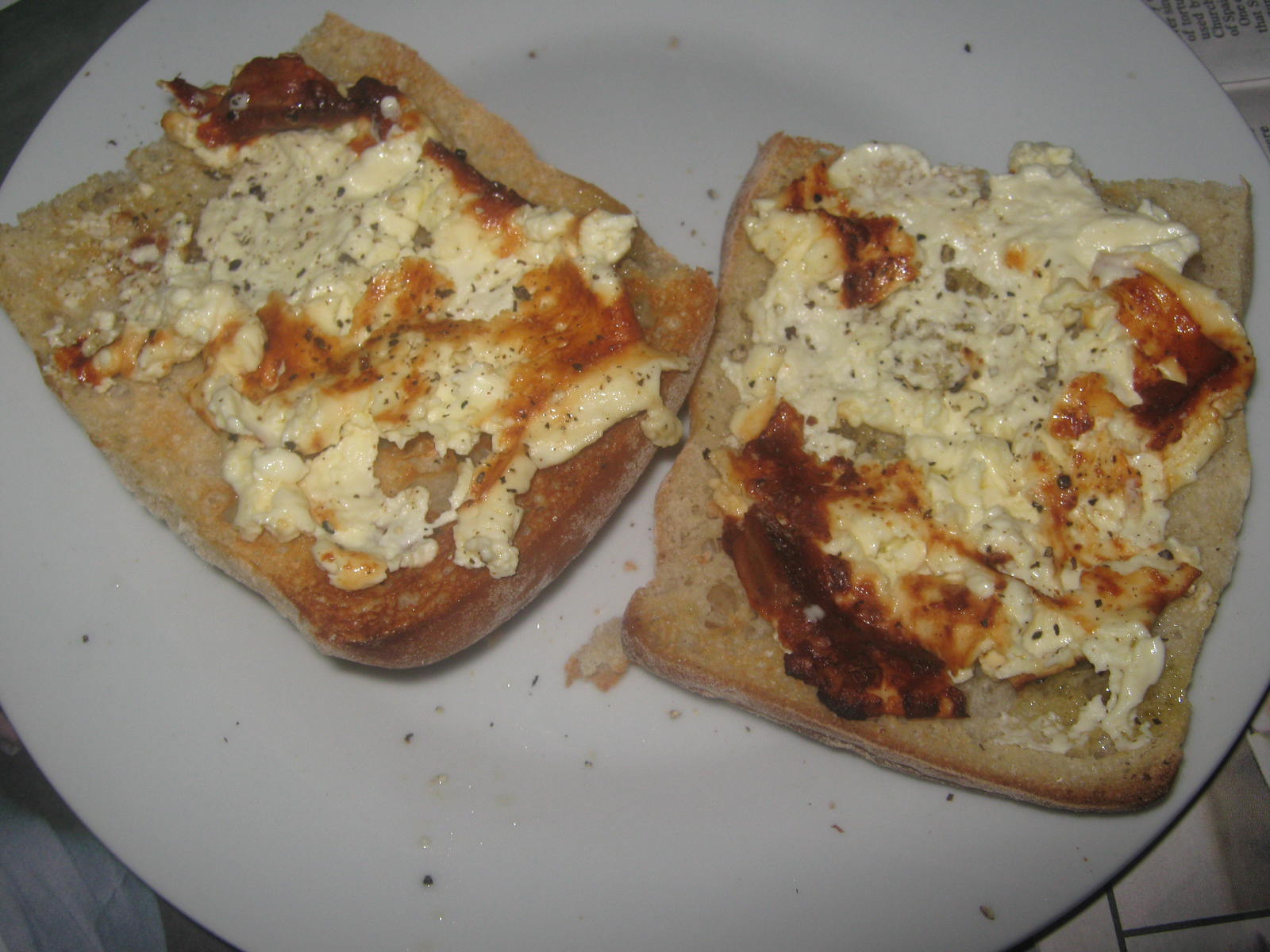 readysteadyausteritycook Feta cheese on toast