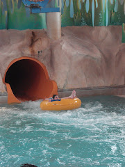 Jaron on the tube slide