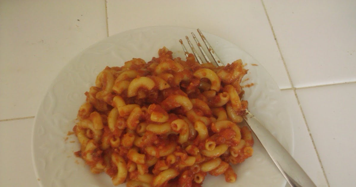 Accept The Challenge Just Add Water Tomato Sauce and Pasta