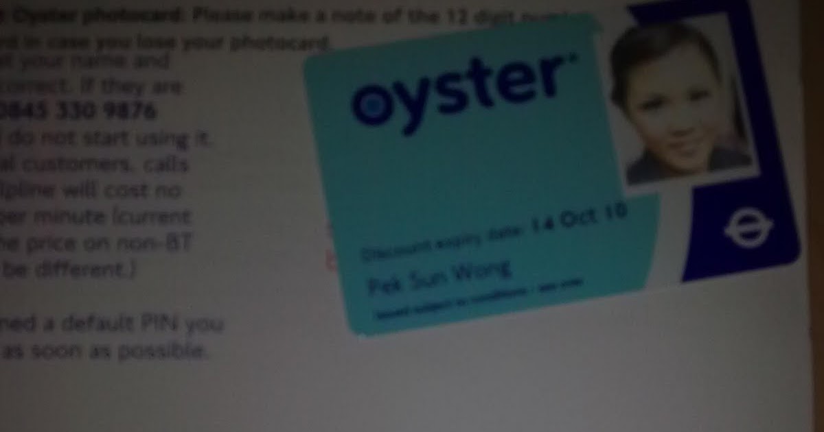 Pek Sun Student Oyster Card )