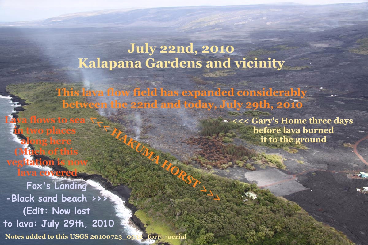 HAWAIIAN LAVA DAILY 2010 Kalapana Gardens lava flow has classic