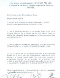 MOCIÓN DIMISIÓN DEL ALCALDE