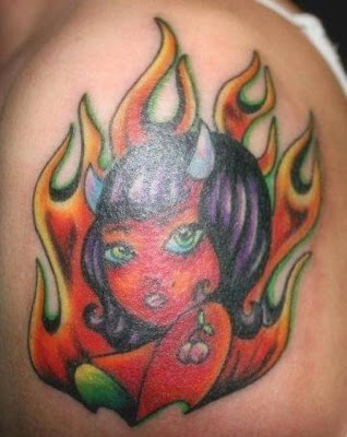 Hot Girls Devil Tattoos