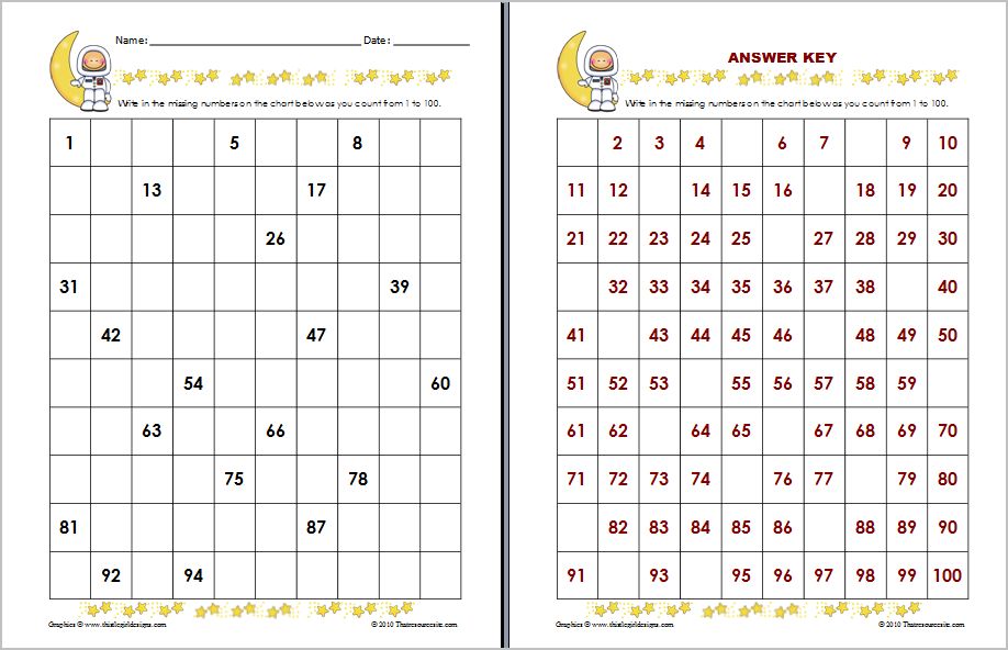 That Resource Site: New Math Puzzle sheets - 100 Squares for Fun in