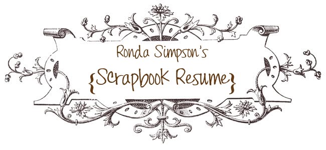 Ronda Simpson's Scrapbook Resume